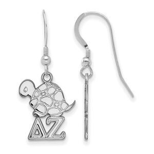 Sterling Silver Delta Zeta Small Dangle Earrings